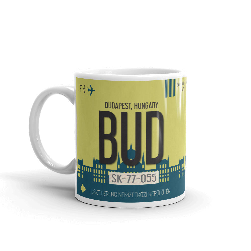 Budapest, Hungary - BUD Airport Code Mug