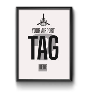 CUSTOM AIRPORT TAG airport tag poster luggage tag 