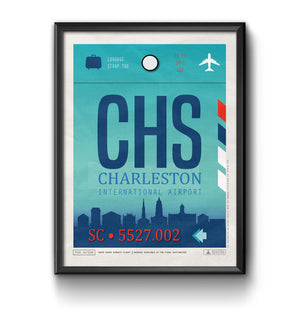 Charleston, South Carolina, USA - CHS Airport Code Poster