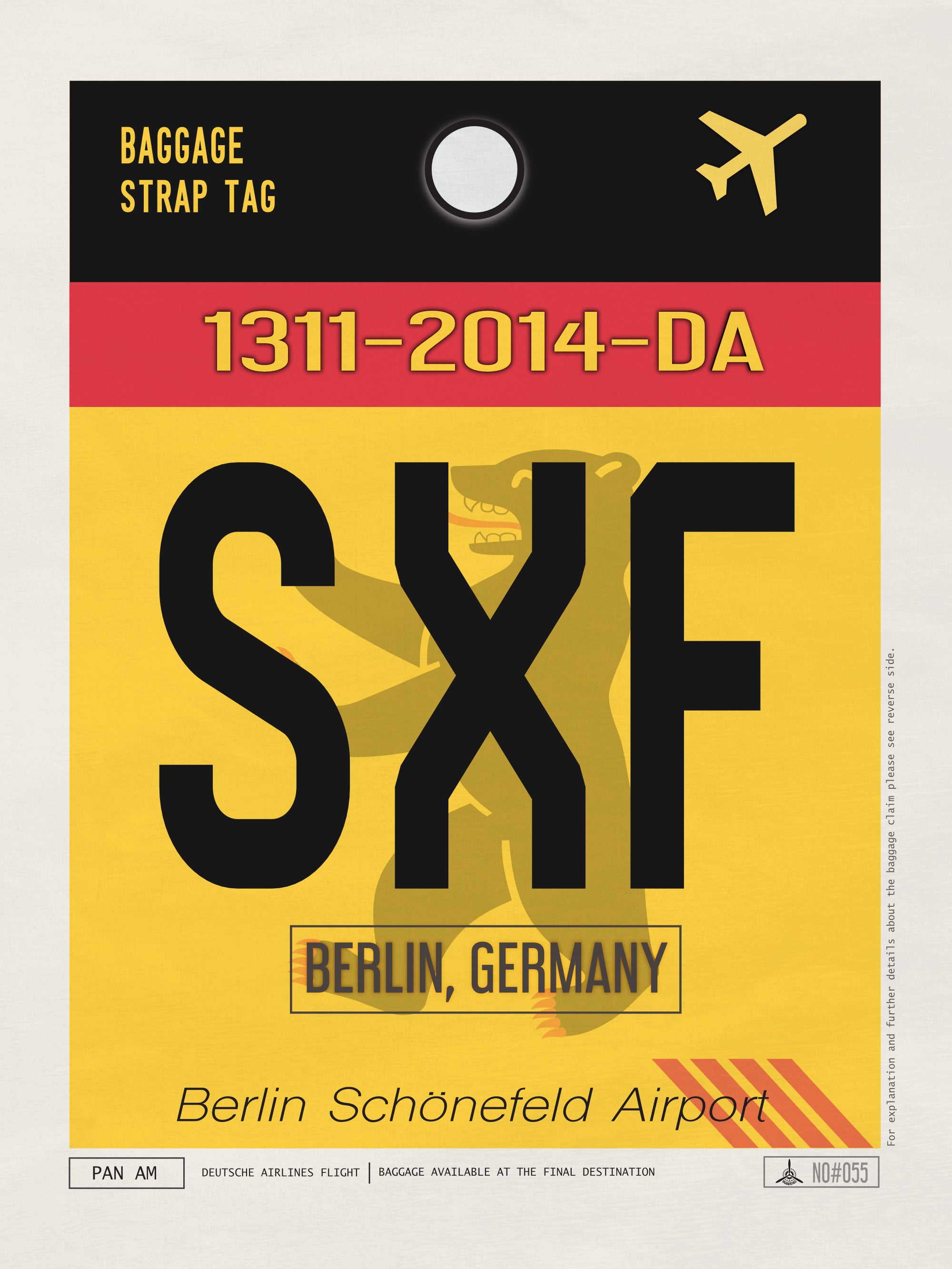 Berlin, Germany - SXF Airport Code Poster