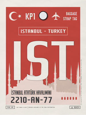 Istambul, Turkey - IST Airport Code Poster