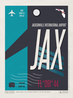 Jacksonville, Florida USA - JAX Airport Code Poster