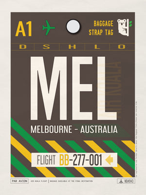 Melbourne, Australia - MEL Airport Code Poster