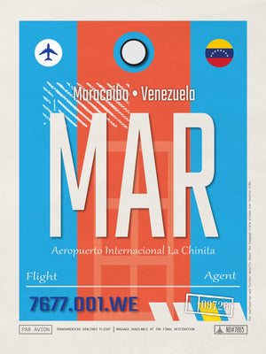 Maracaibo, Venezuela - MAR Airport Code Poster