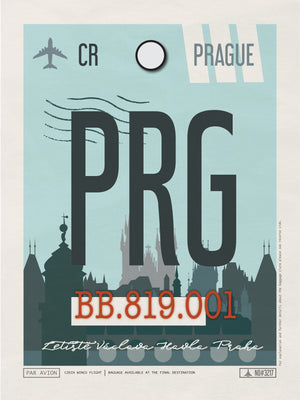 Prague, Czech Republic - PRG Airport Code Poster