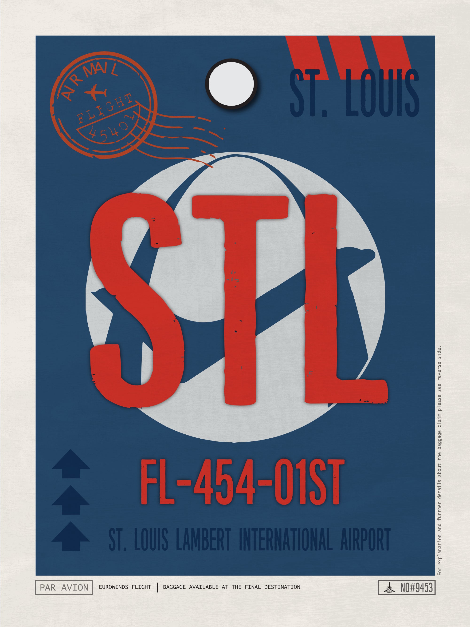 St. Louis, Missouri, USA  - STL Airport Code Poster