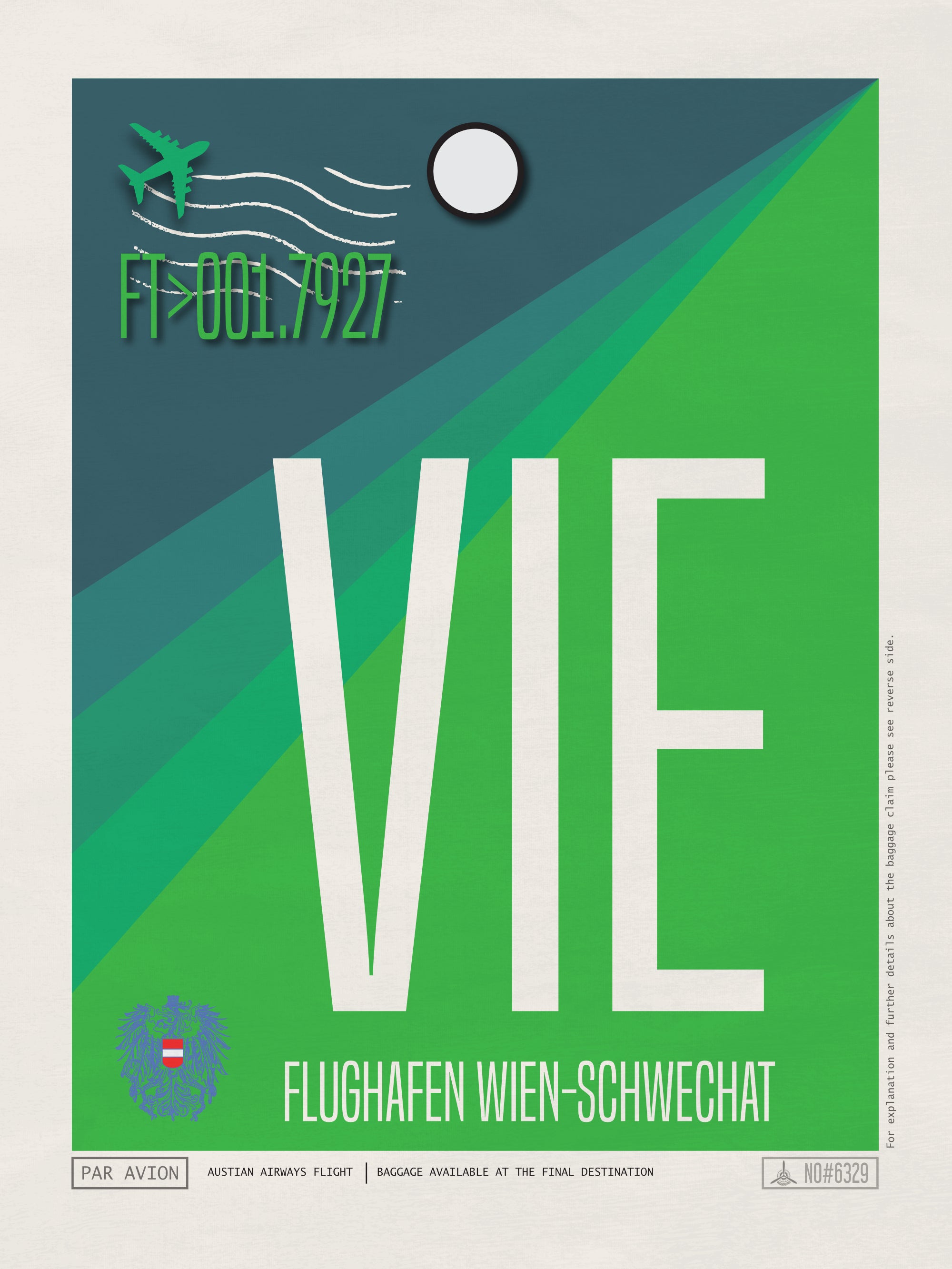 Vienna, Austria - VIE Airport Code Poster