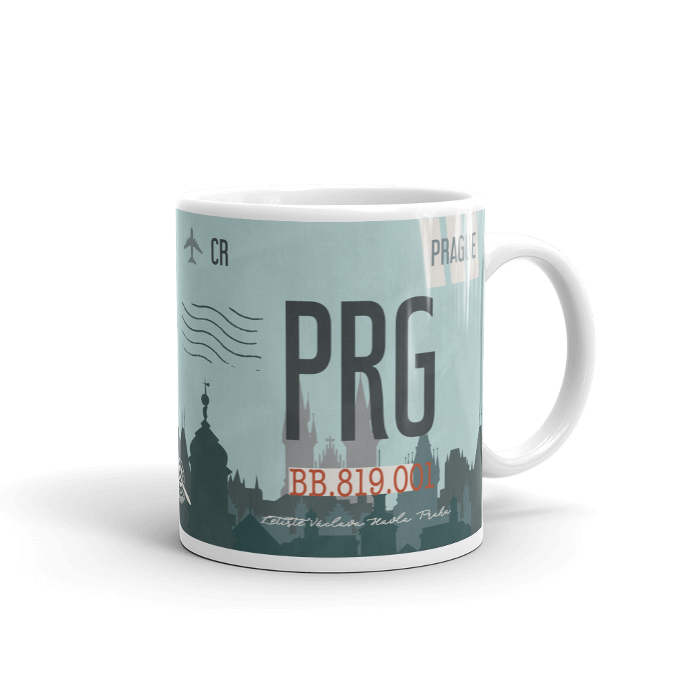 Prague, Czech Republic - PRG Airport Code Mug