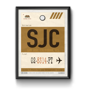 San Jose, California, USA - SJC Airport Code Poster