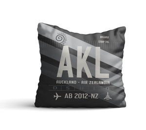 Auckland, New Zealand - AKL Airport Code Pillow