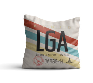 La Guardia, New York USA - LGA Airport Code Pillow