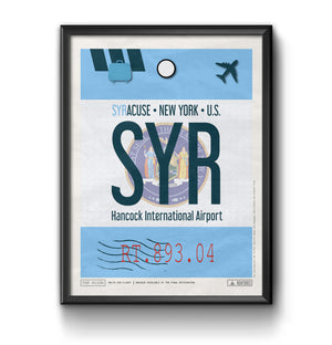 Syracuse, New York, USA - SYR Airport Code Poster