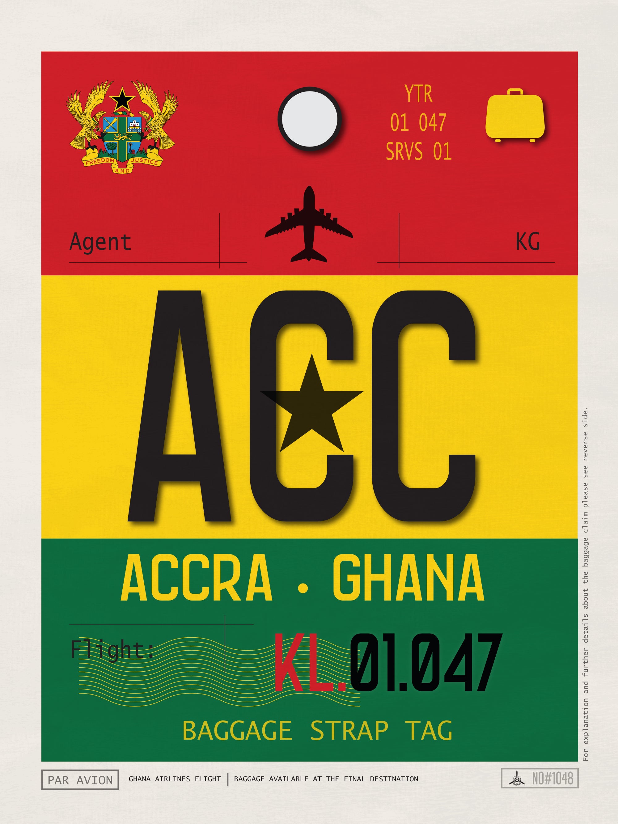 Accra, Ghana - ACC Airport Code Poster