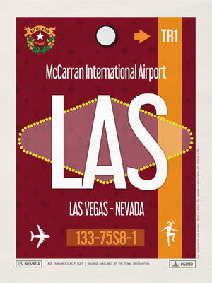 Las Vegas, Nevada USA - LAS Airport Code Poster