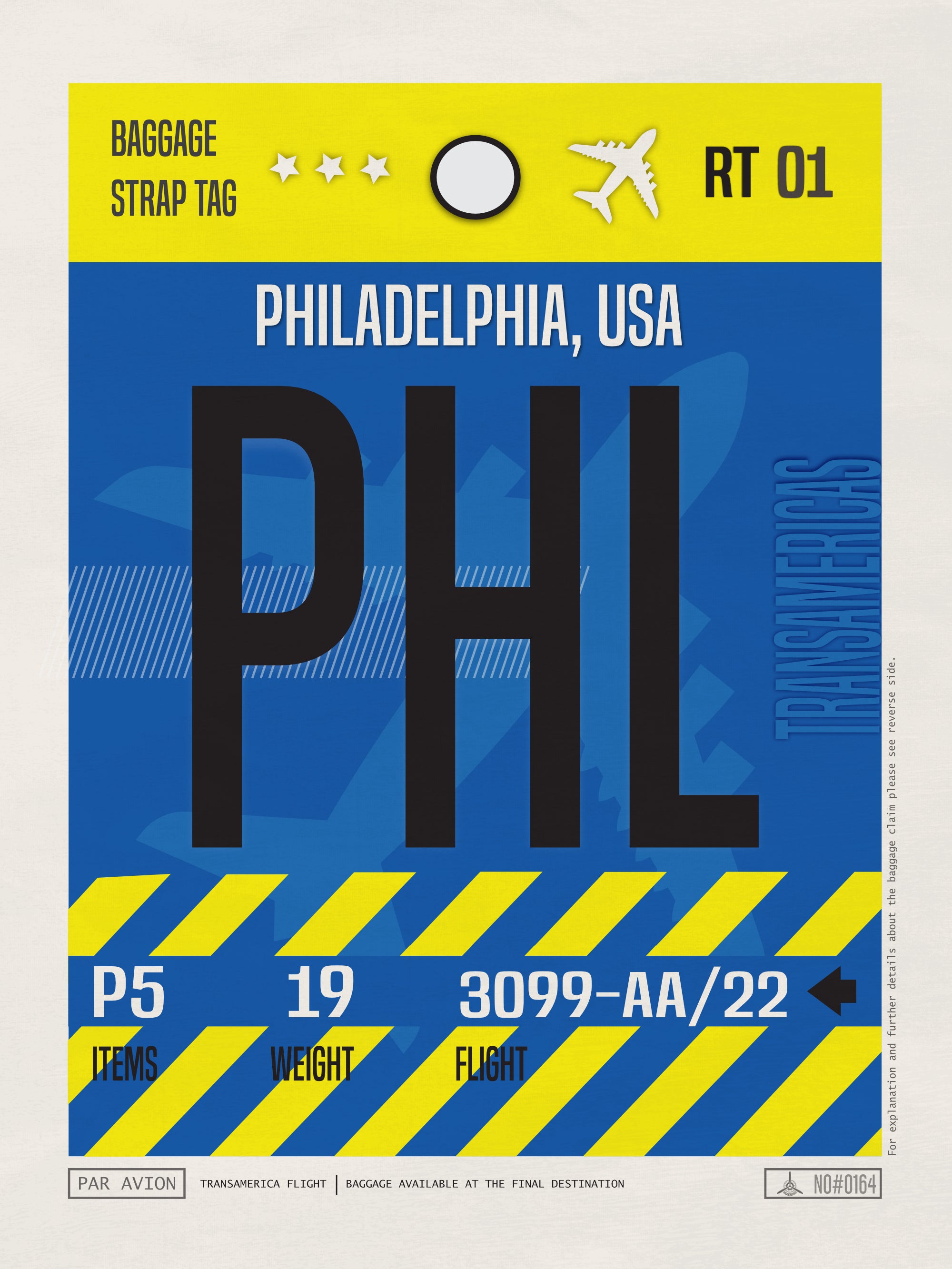 Philadelphia, Pennsylvania USA - PHL Airport Code Poster
