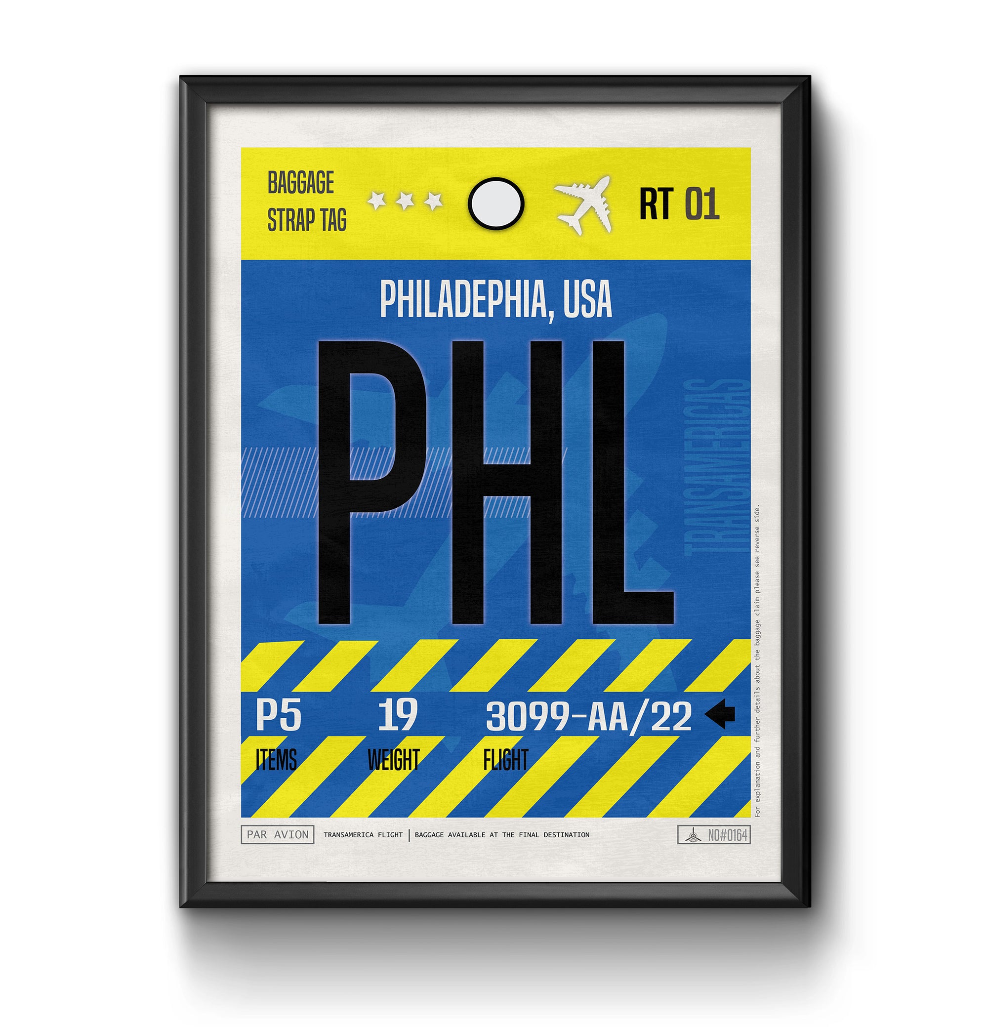 philadelphia PHL airport tag poster luggage tag 